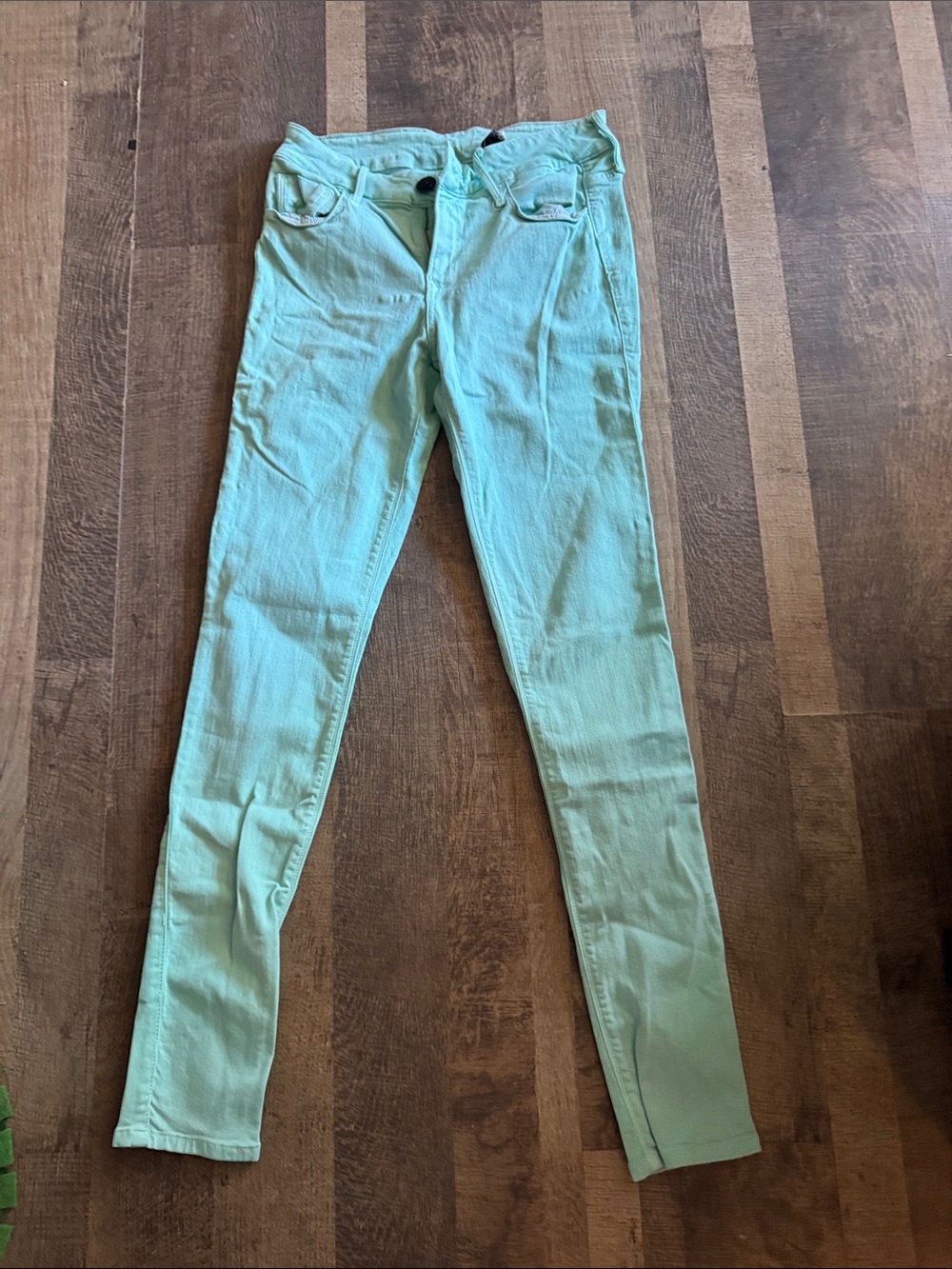 Black Orchid Los Angeles Mint Green Pastel Colored Skinny Denim Jeans 28
